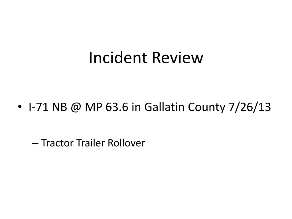 incident review
