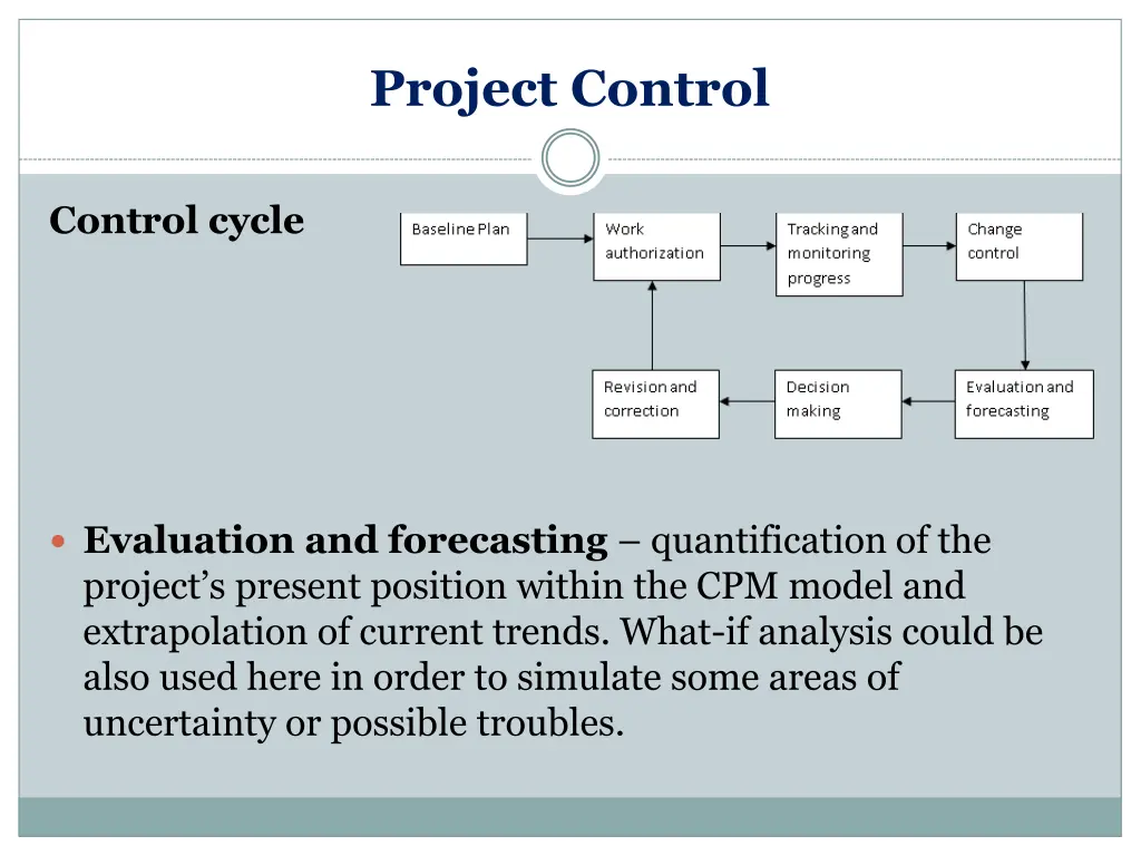 project control 9