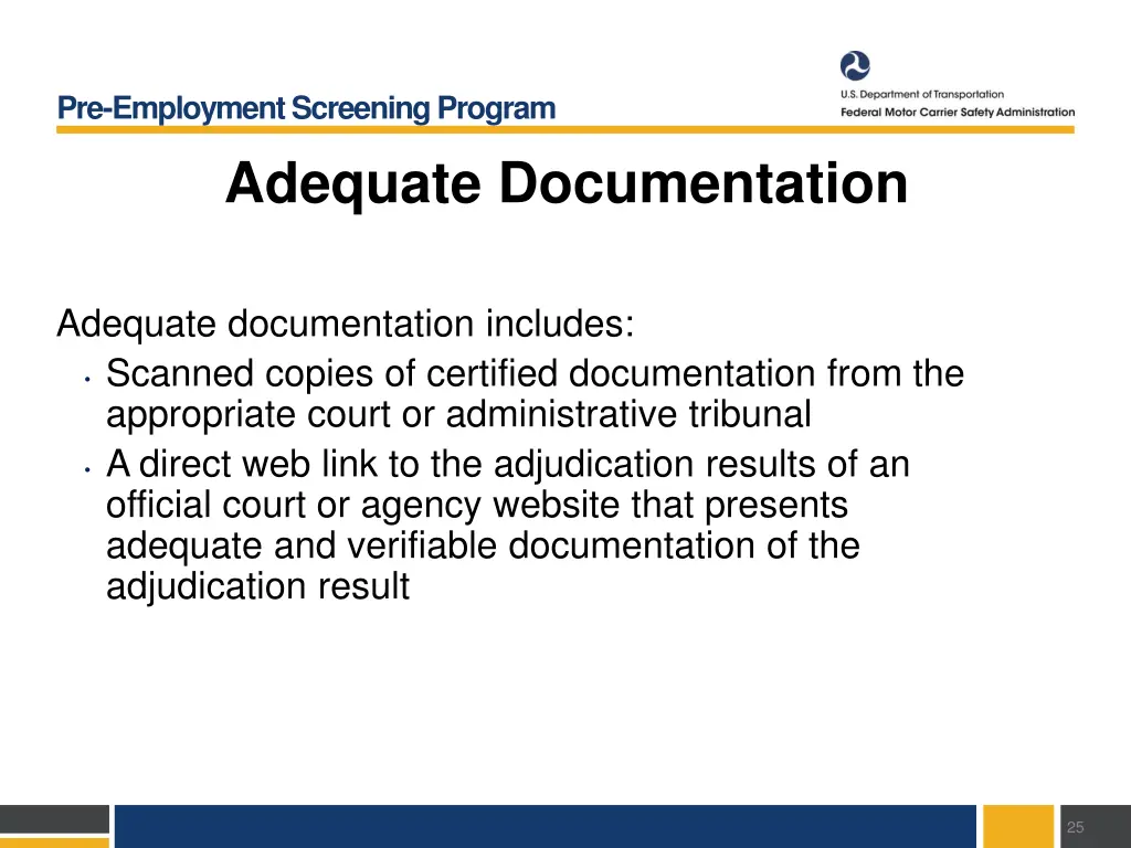 pre employment screening program adequate