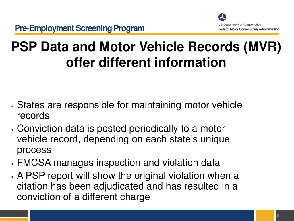 pre employment screening program psp data
