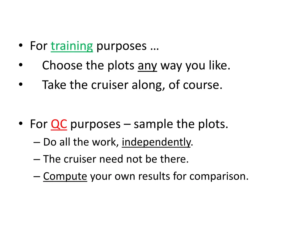 for training purposes choose the plots