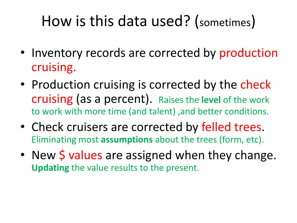how is this data used sometimes