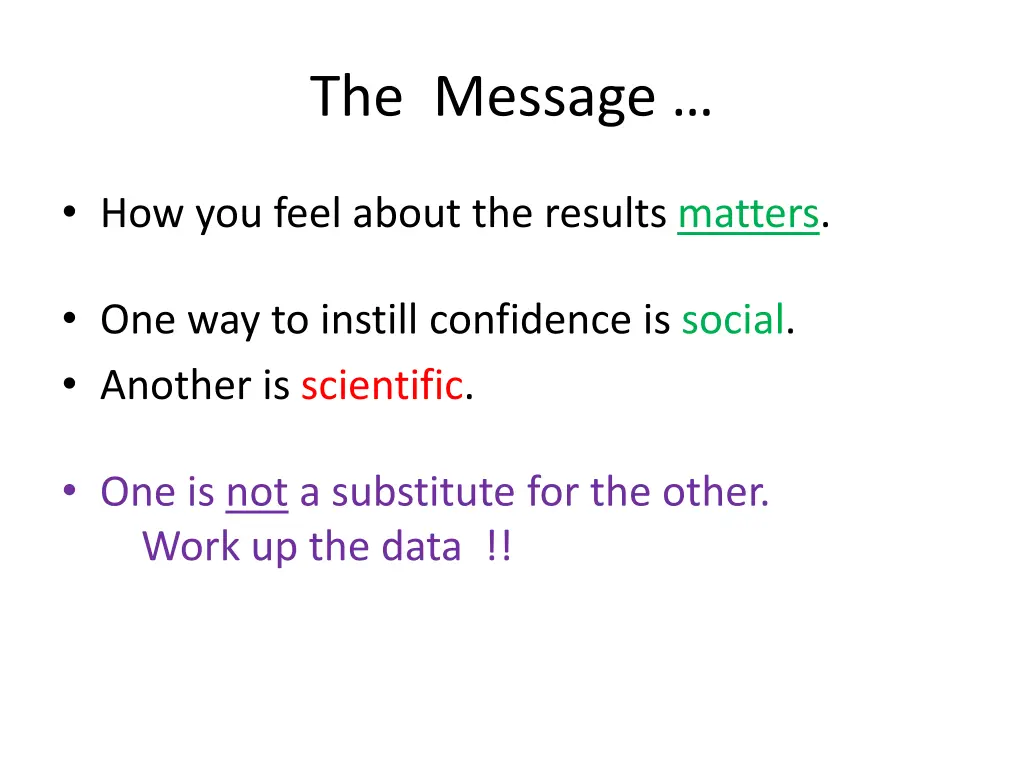 the message
