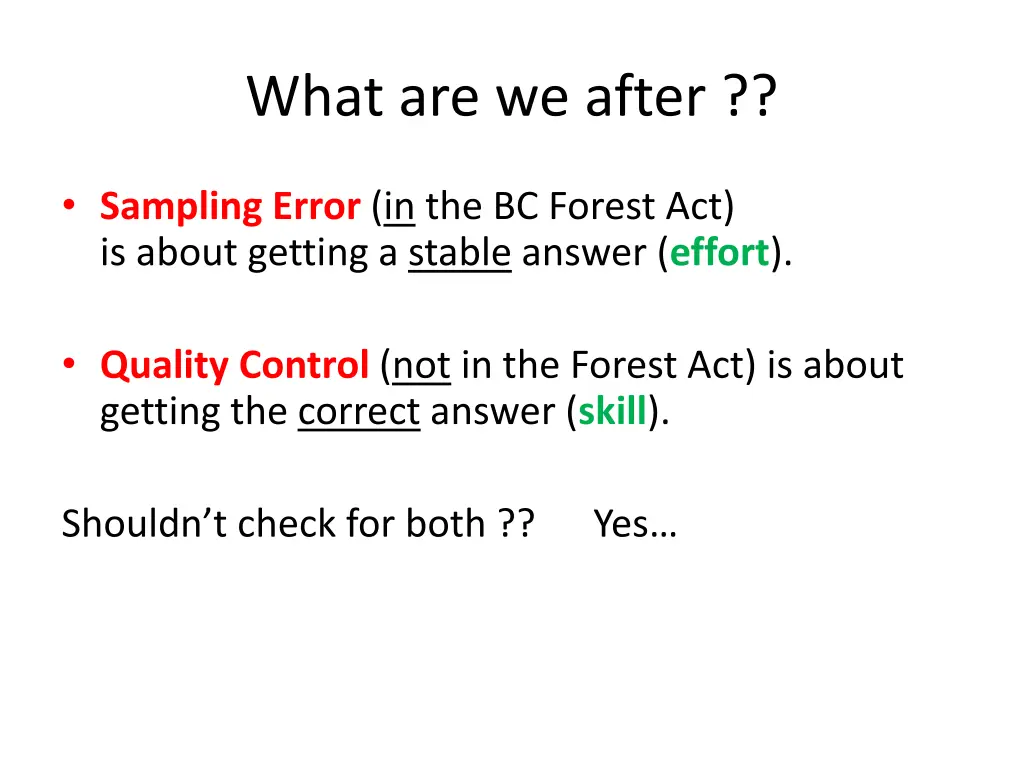 what are we after