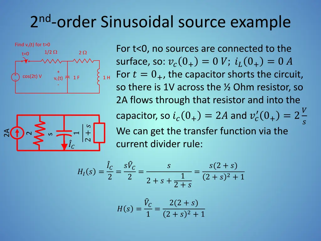 2 nd order sinusoidal source example
