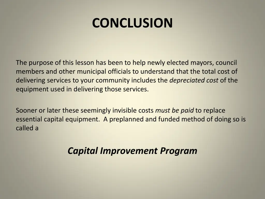 conclusion