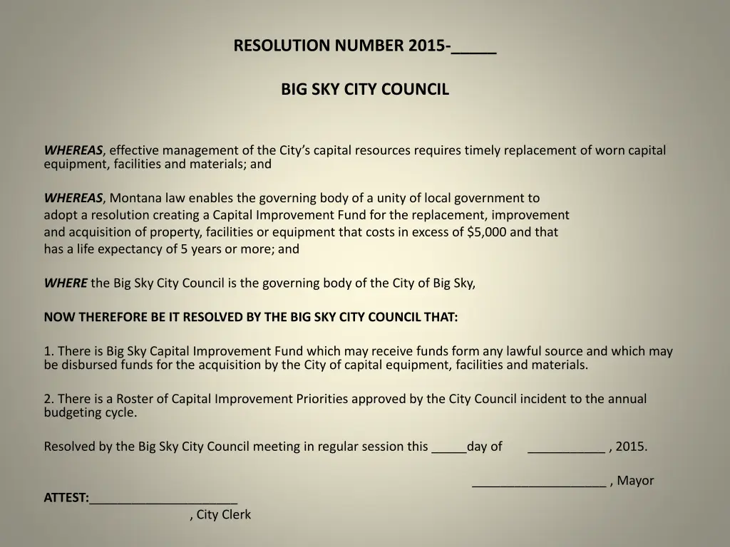 resolution number 2015