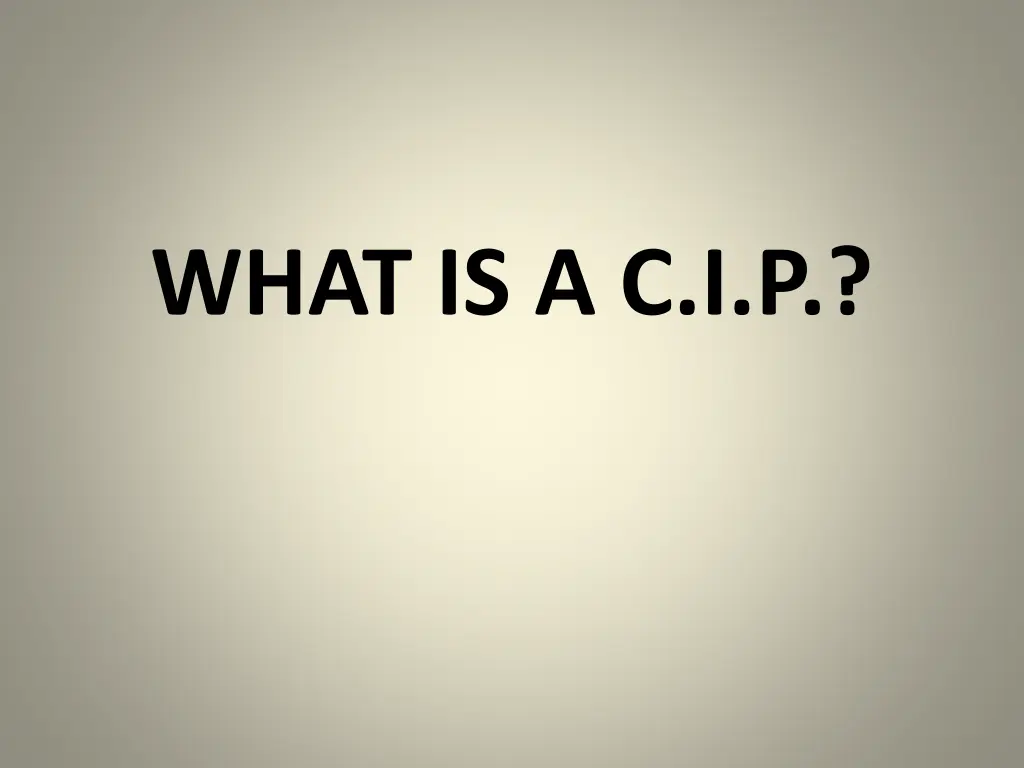 what is a c i p