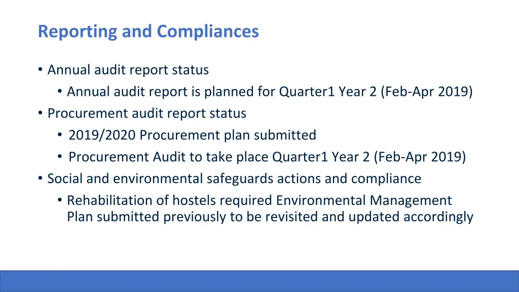 reporting and compliances 1
