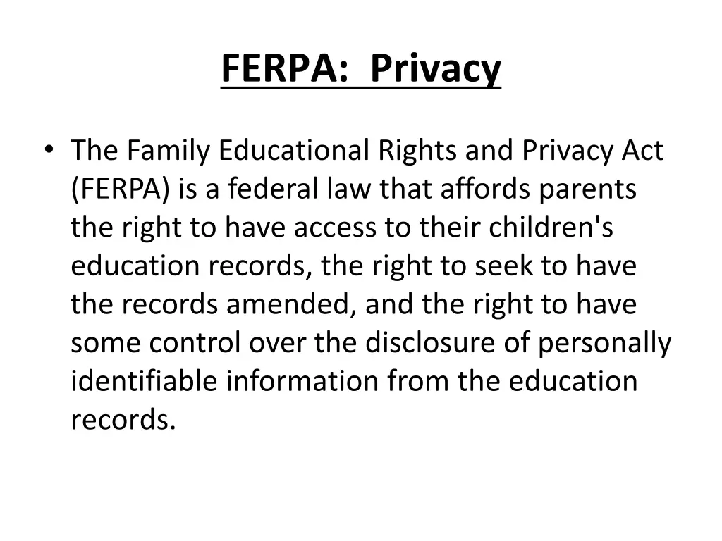 ferpa privacy