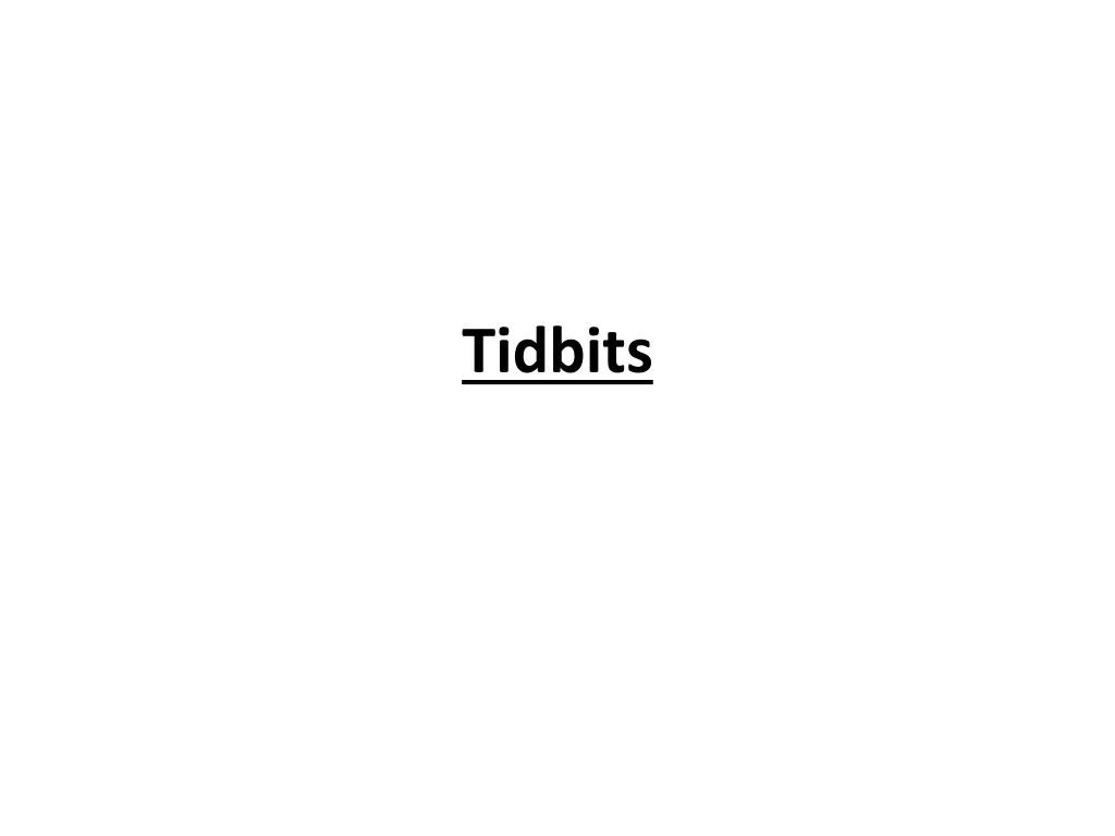 tidbits