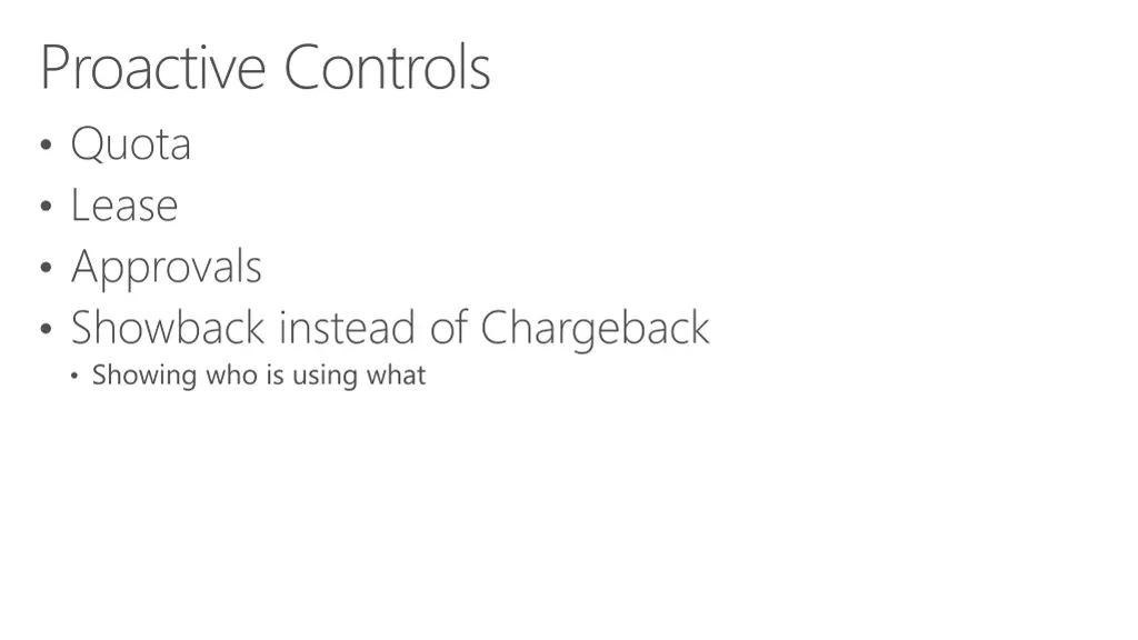 proactive controls