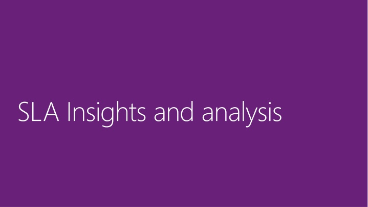 sla insights and analysis