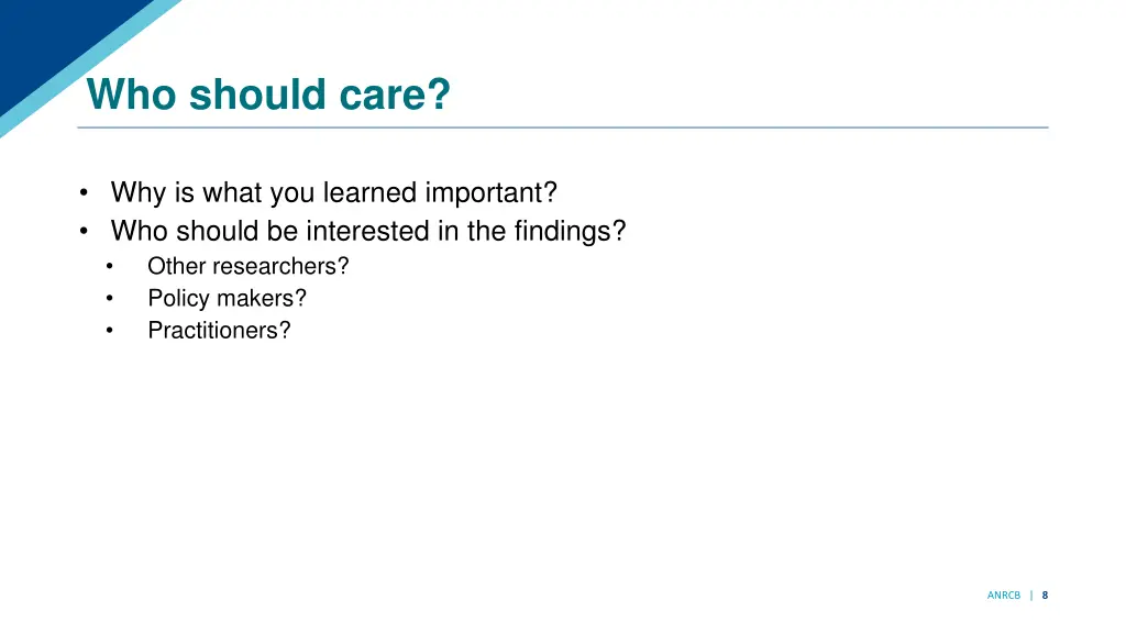 who should care