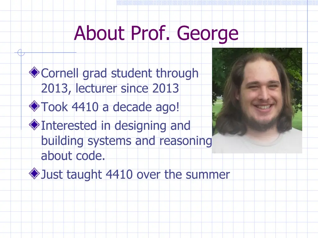 about prof george