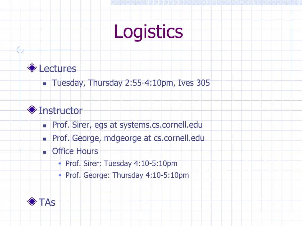 logistics
