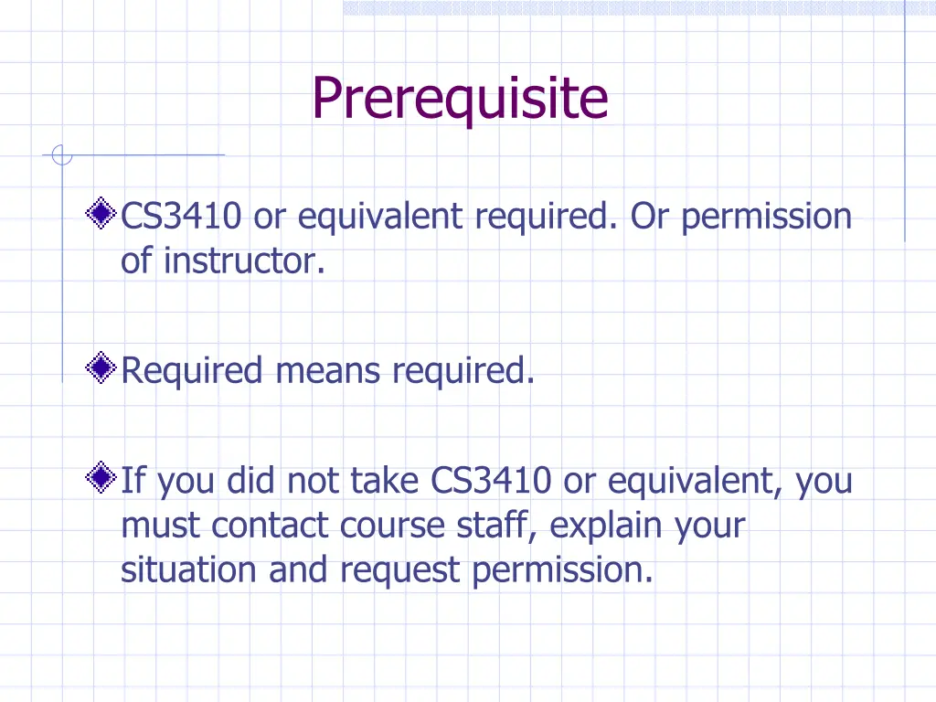 prerequisite