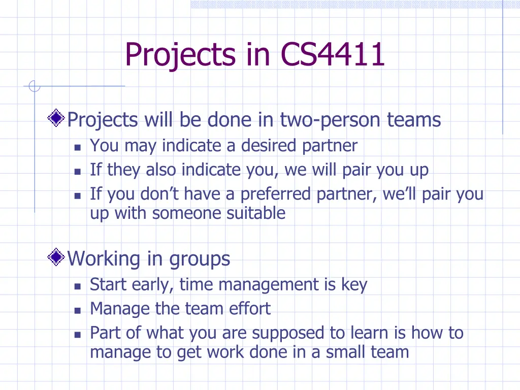 projects in cs4411