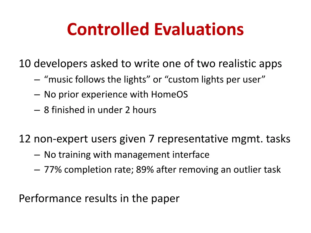 controlled evaluations