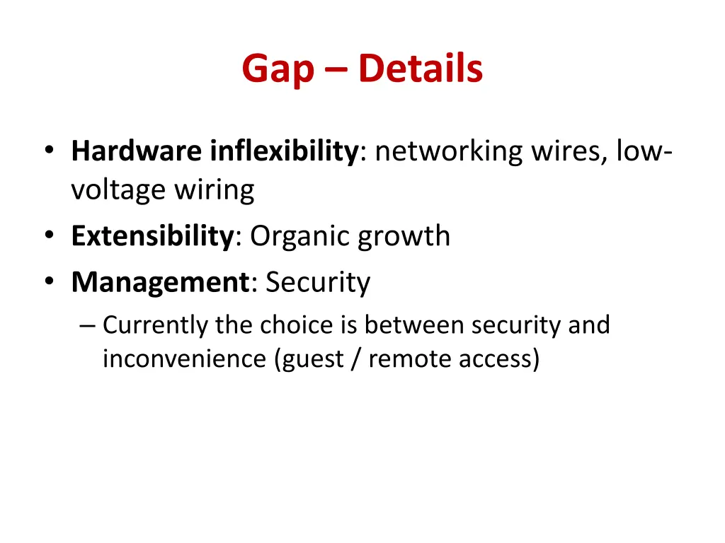 gap details
