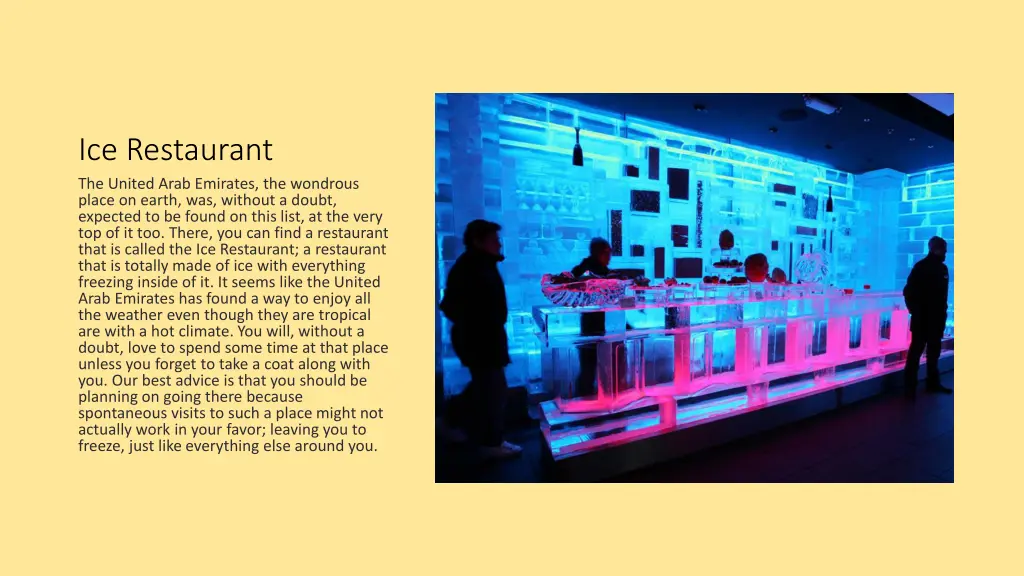 ice restaurant the united arab emirates
