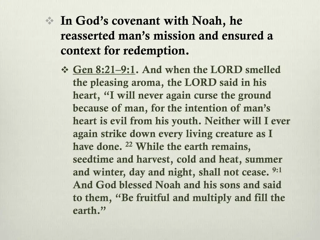 in god s covenant with noah he reasserted