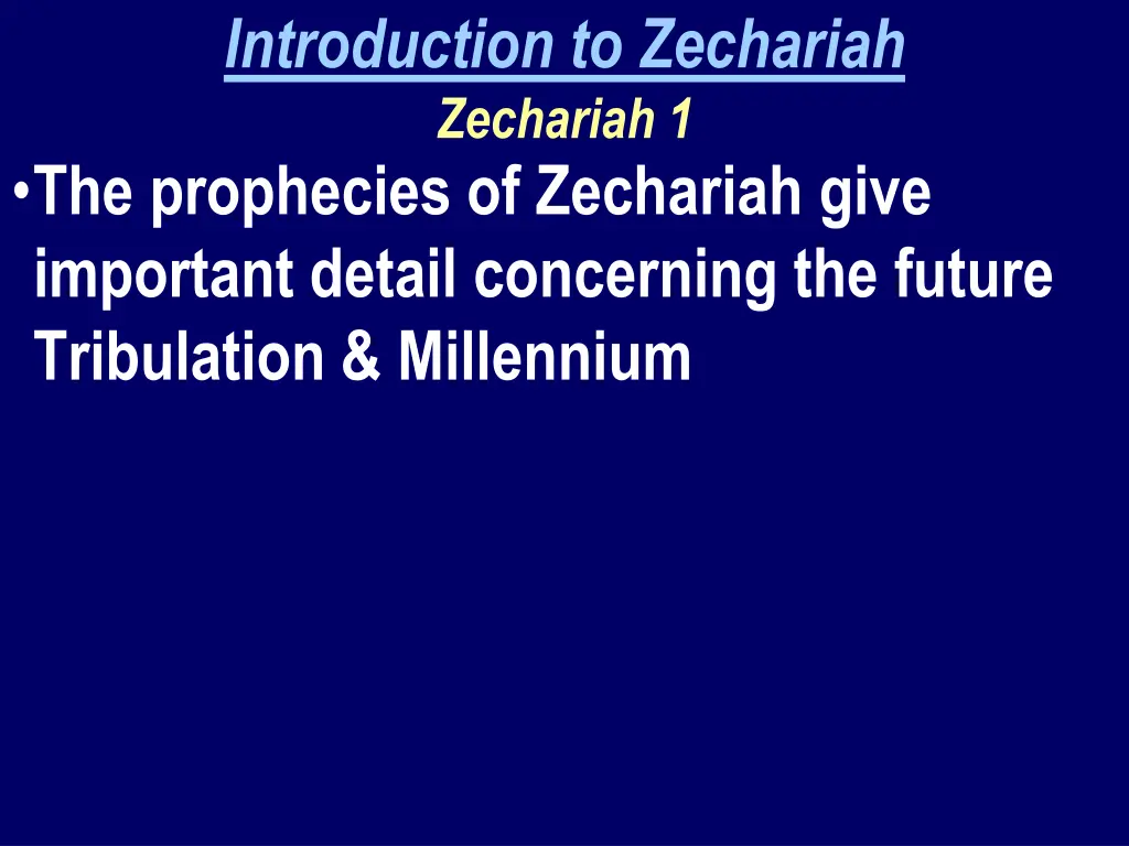 introduction to zechariah zechariah 1