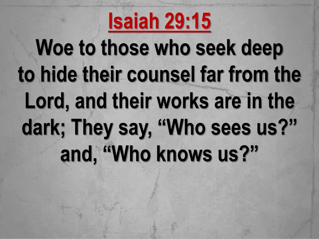 isaiah 29 15