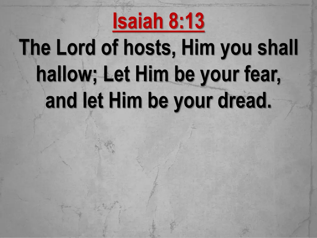 isaiah 8 13 1