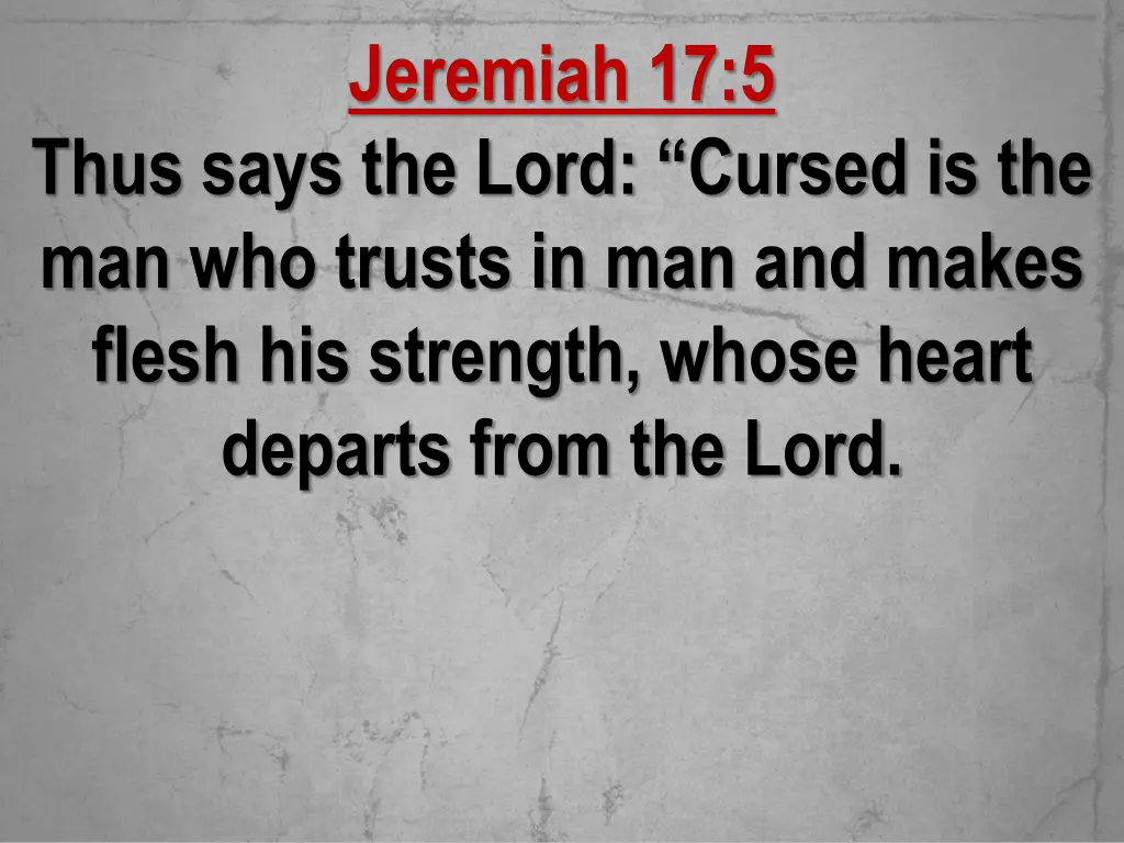 jeremiah 17 5
