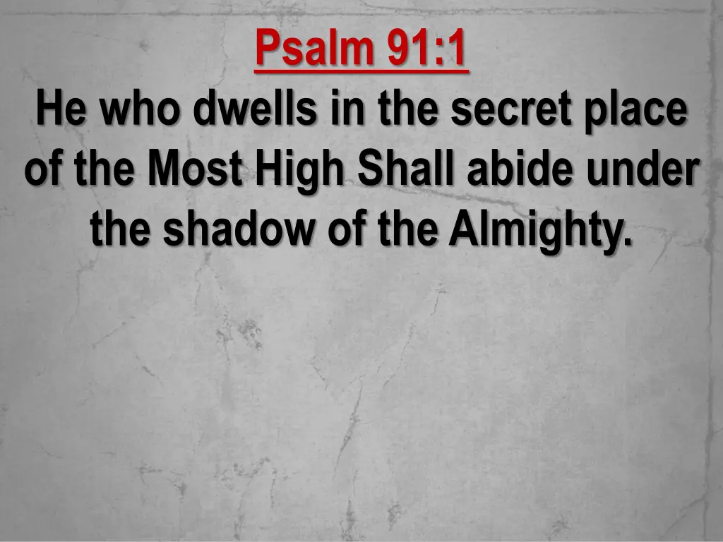 psalm 91 1