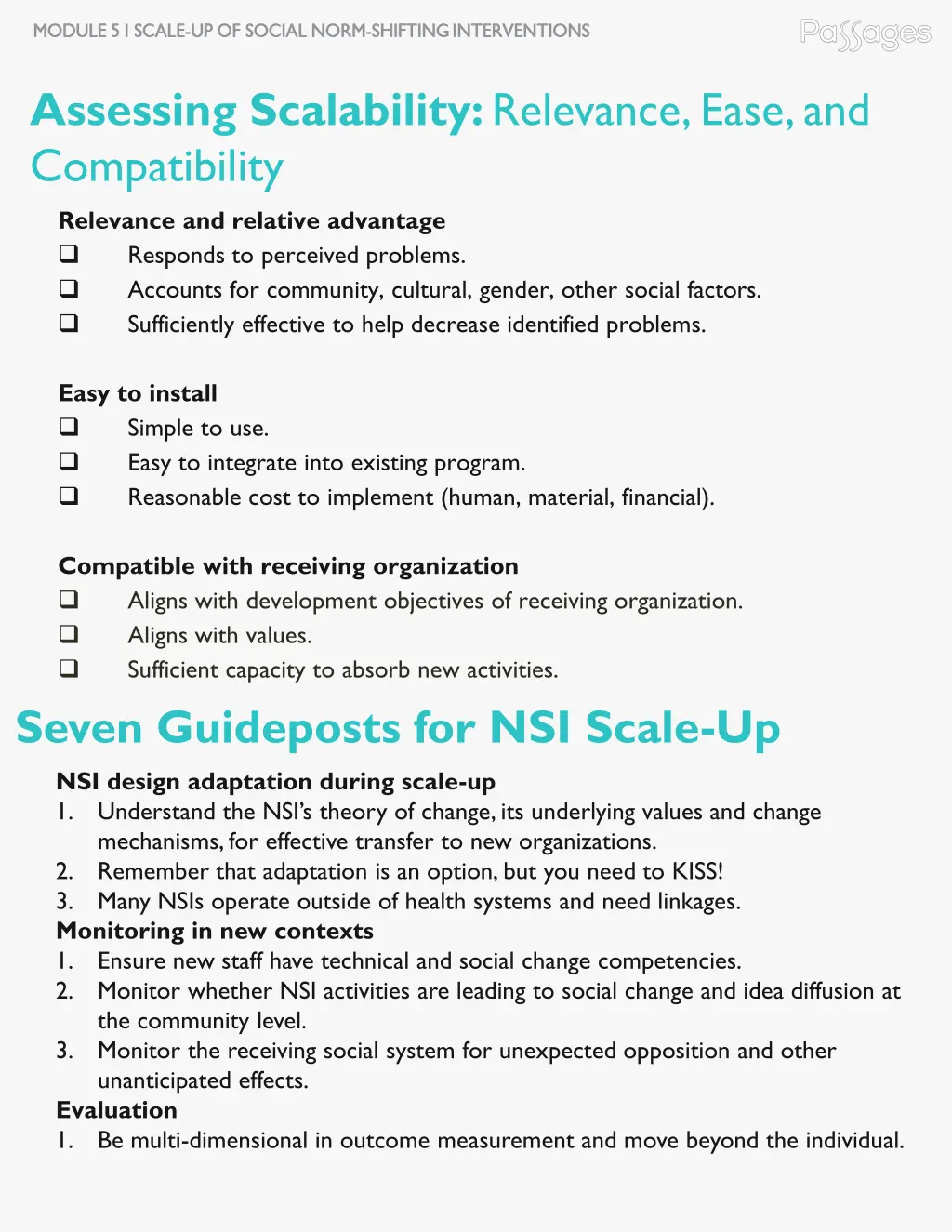 assessing scalability relevance ease