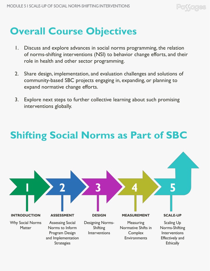 overall course objectives