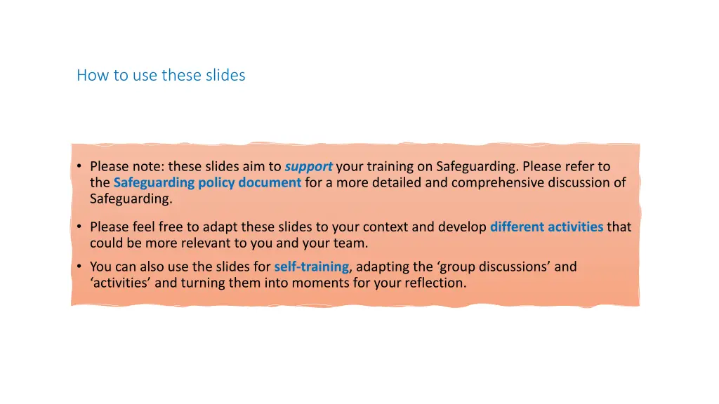 how to use these slides