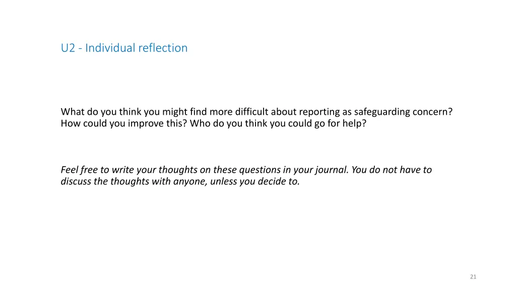 u2 individual reflection