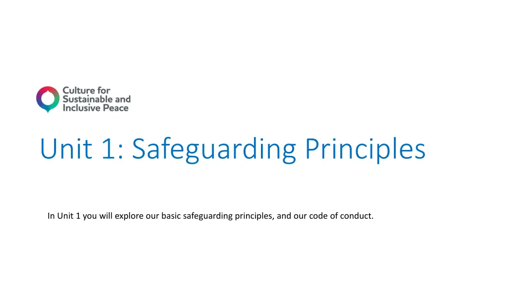 unit 1 safeguarding principles
