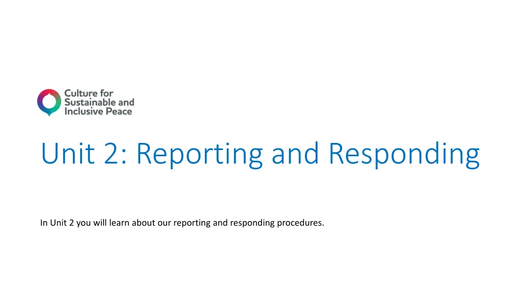 unit 2 reporting and responding