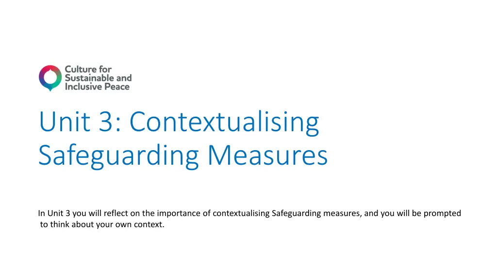 unit 3 contextualising safeguarding measures