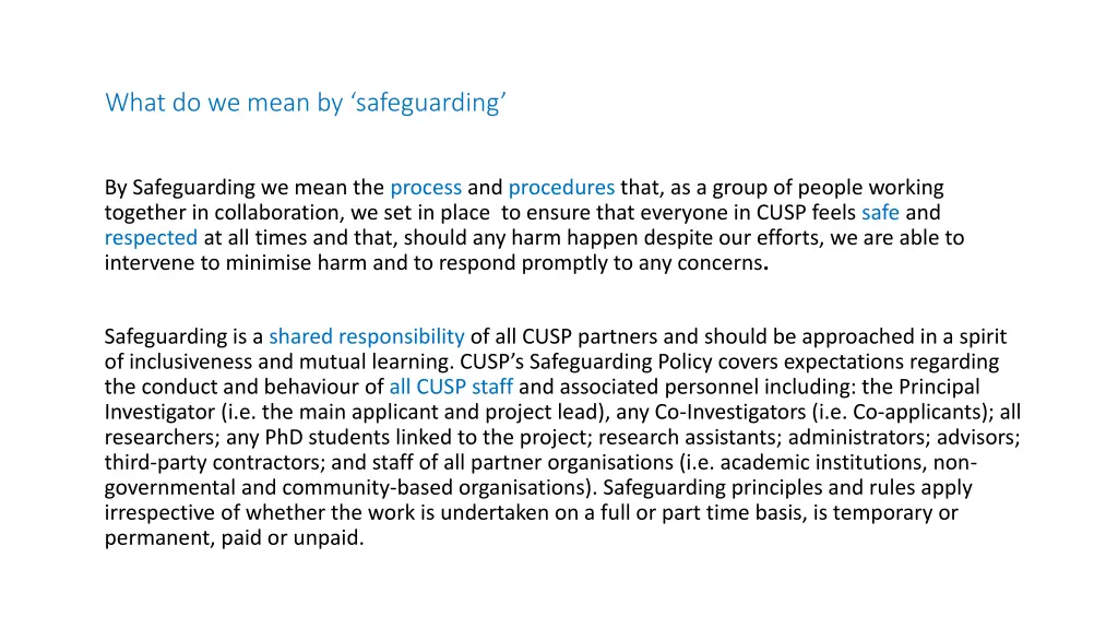 what do we mean by safeguarding