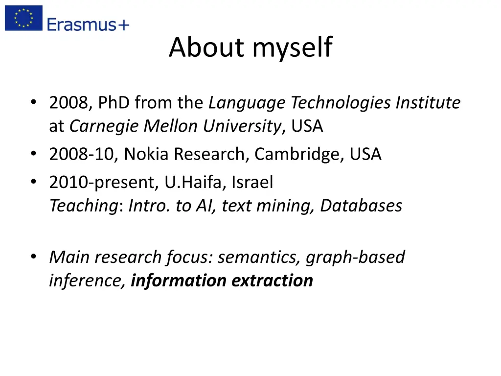 about myself