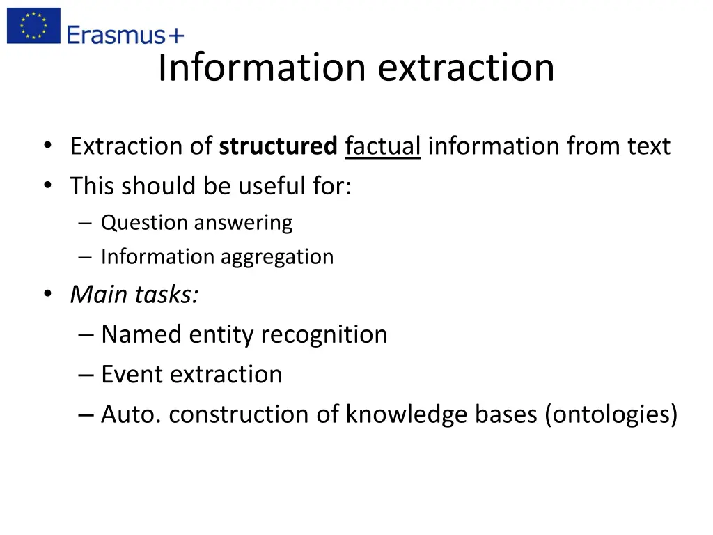 information extraction
