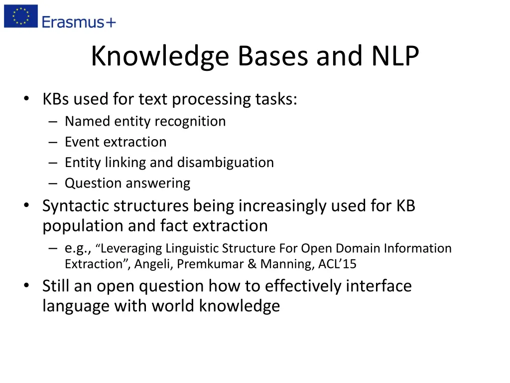 knowledge bases and nlp