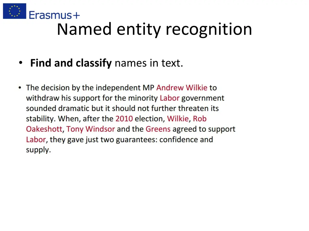 named entity recognition
