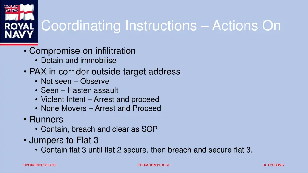 coordinating instructions actions on