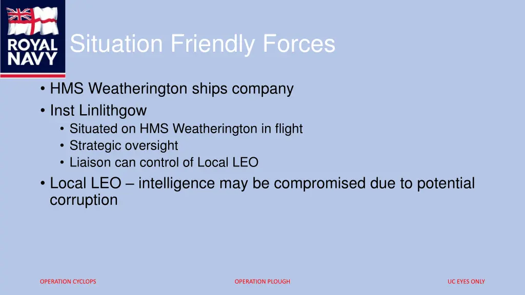 situation friendly forces