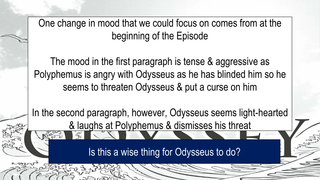 one change in mood that we could focus on comes