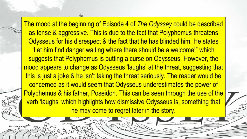 the mood at the beginning of episode