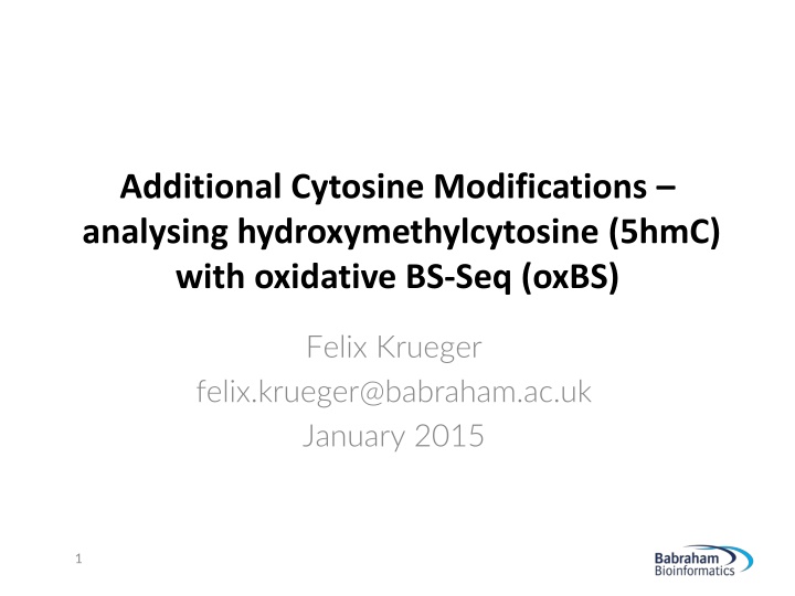 additional cytosine modifications analysing