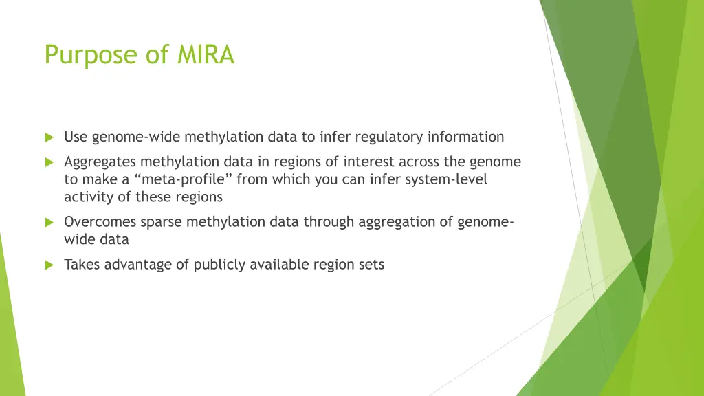 purpose of mira