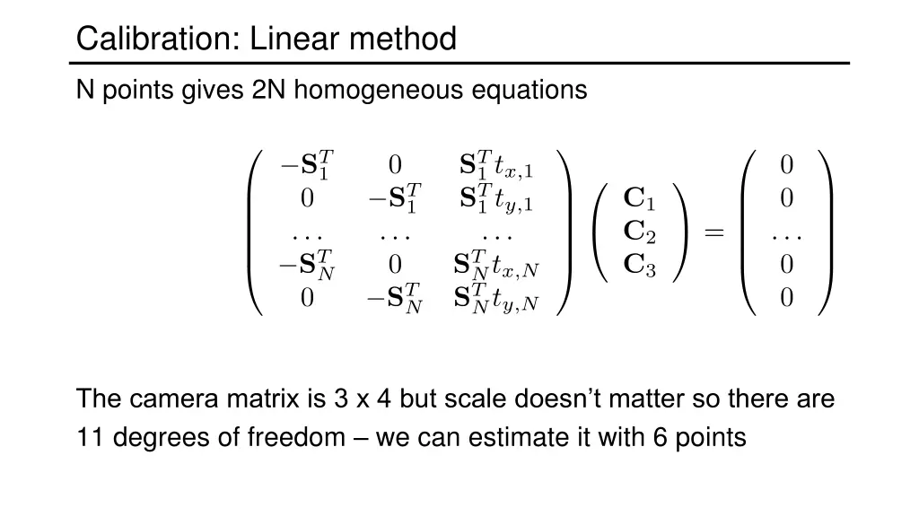 calibration linear method